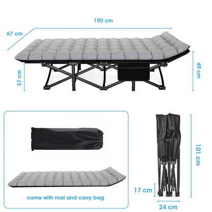 Portable Folding Camping Cot for Outdoor Relaxation and Comfort