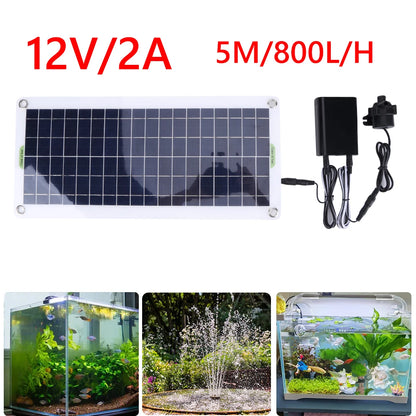 30W 18V Solar Power Panel Water Pump Garden Decoration