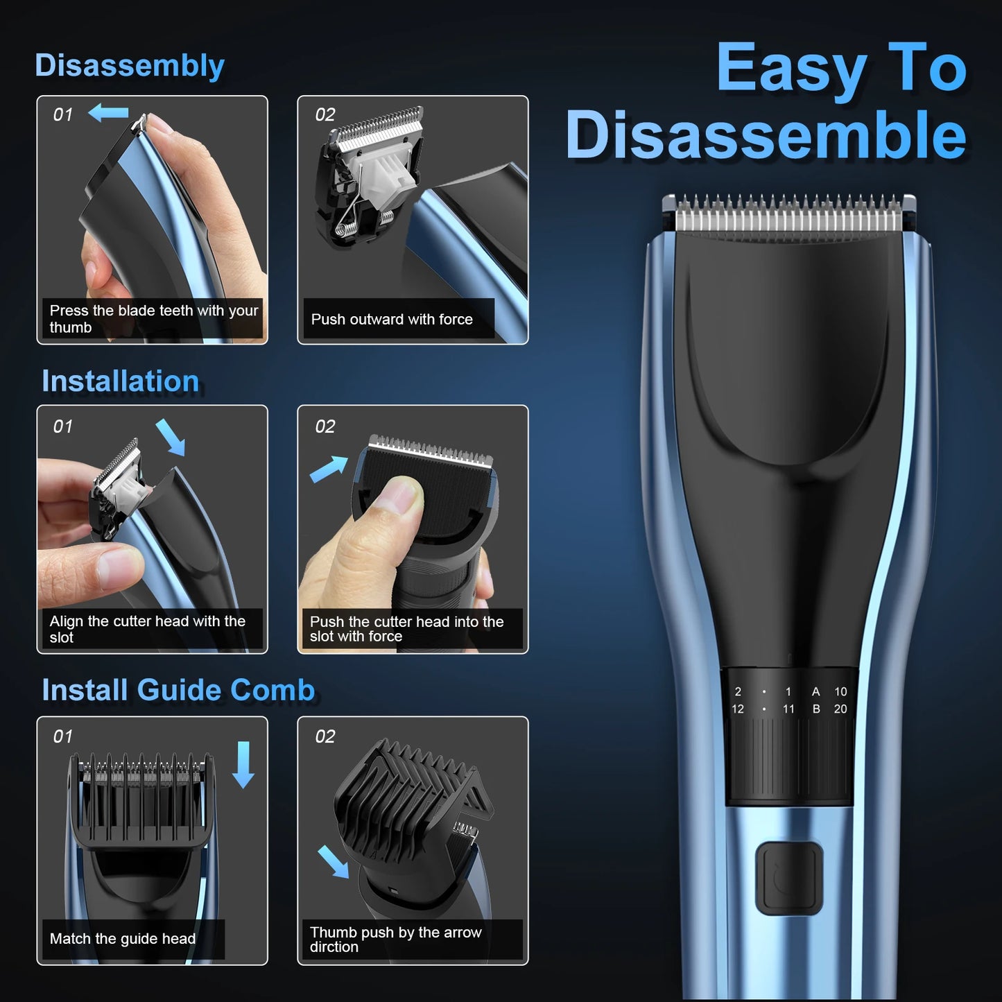 Sejoy Rechargeable Hair Trimmer With LED Display For All Users