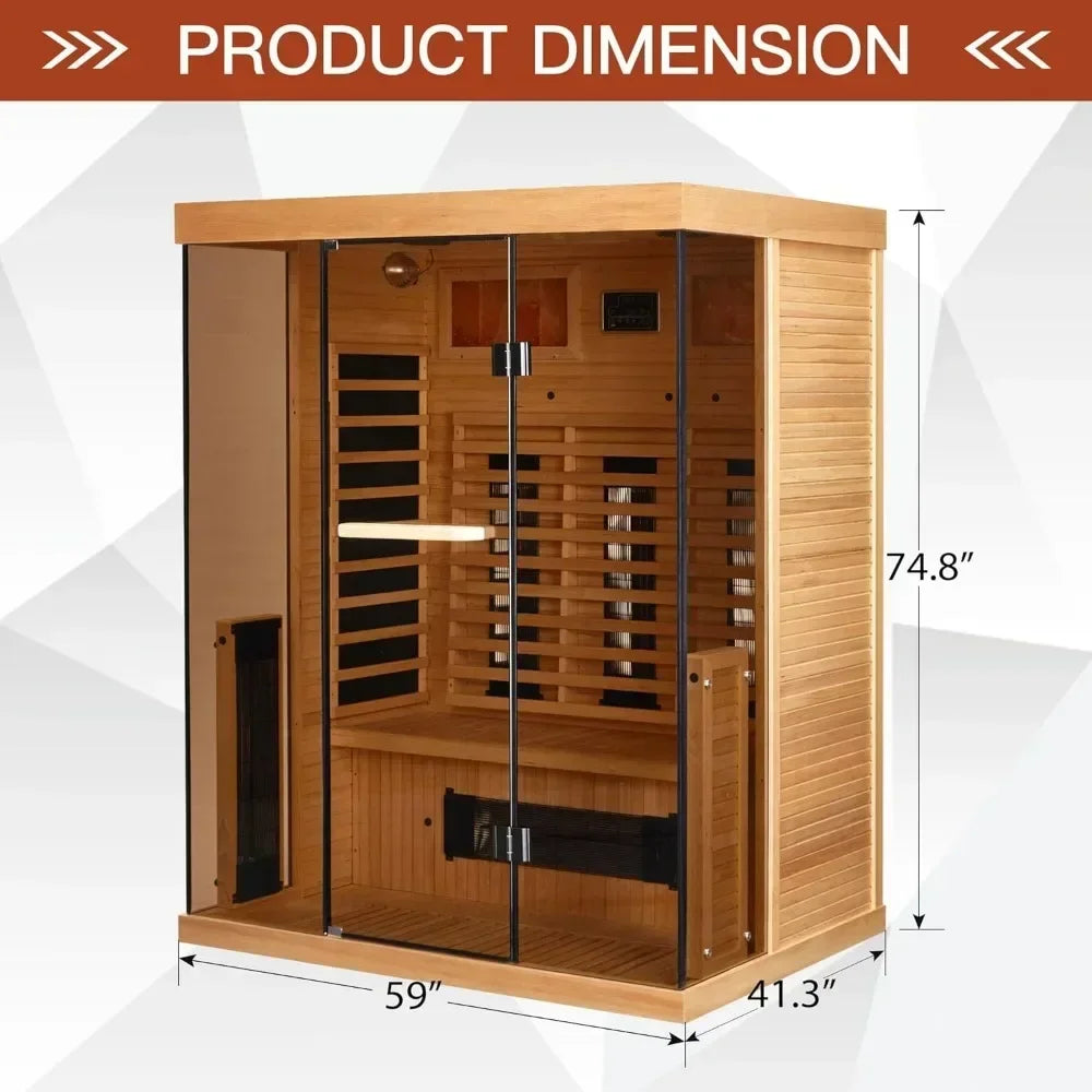 Far Infrared Sauna 2-3 Person Indoor Spa Room with Rapid Heating