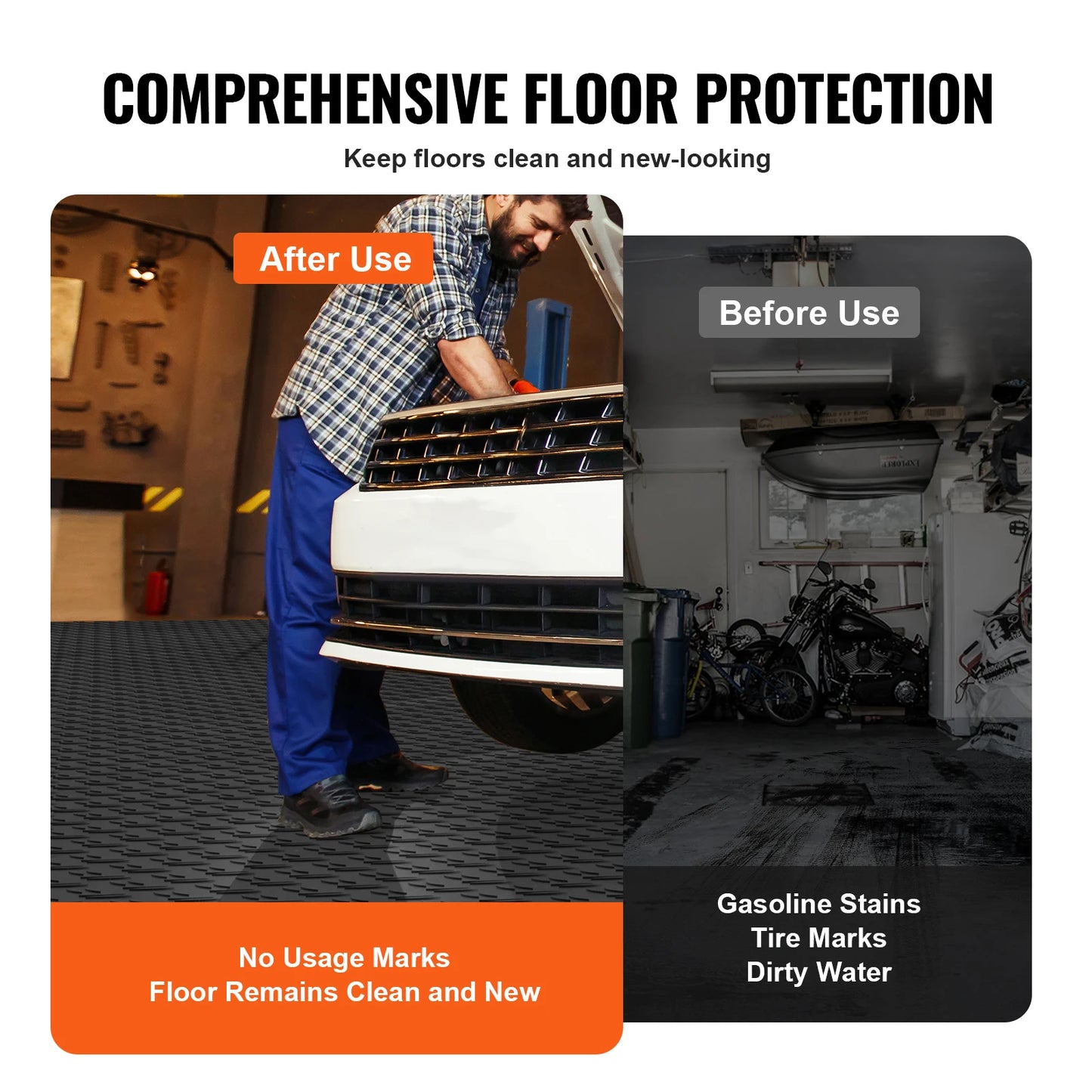 Interlocking Garage Floor Tiles Non Slip Double Sided Texture