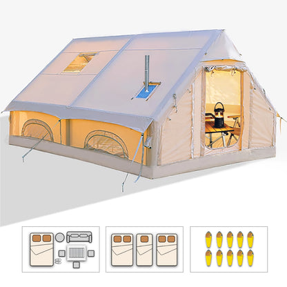 Inflatable Camping Tent with Easy Setup and Hand Pump