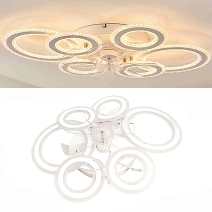 Ceiling Fan Light Flush Mount Ceiling Fan Light Easy To Install Unique Simple Nordic for Dining Room