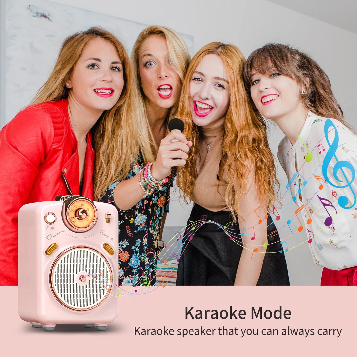 Divoom Fairy-OK Mini Karaoke Speaker with Voice Change Feature