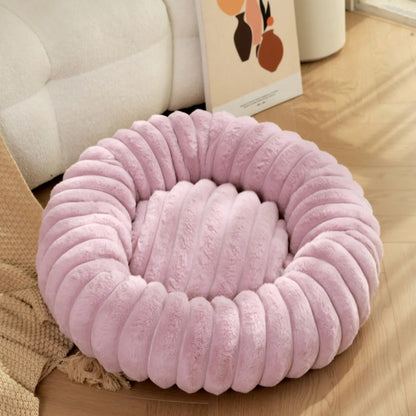 Cozy Round Pet Bed for Large Dogs and Cats