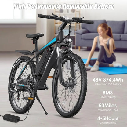 Powerful Commuter Electric Bike with Adjustable Features and Speed