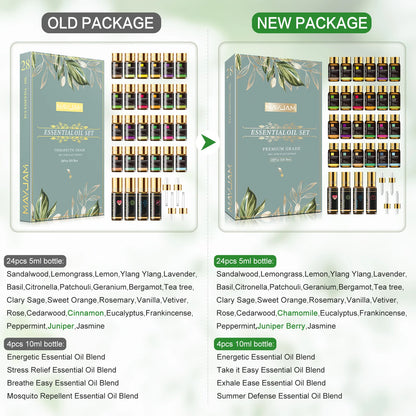 MAYJAM 28 Piece Pure Essential Oils Gift Set for Relaxation