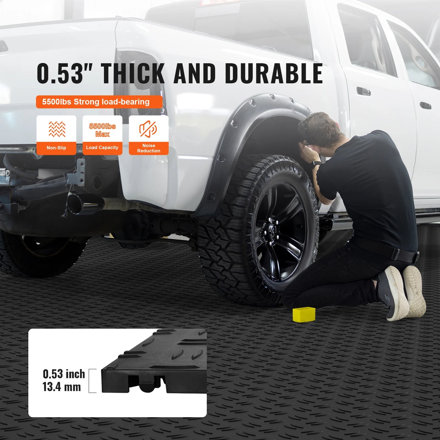 Interlocking Garage Floor Tiles Non Slip Double Sided Texture