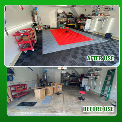 Interlocking Garage Floor Tiles With Drainage For Non Slip Floors