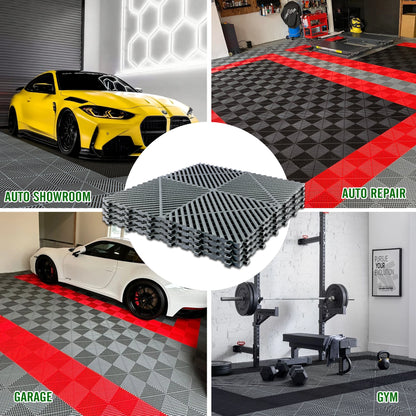Interlocking Garage Floor Tiles With Drainage For Non Slip Floors