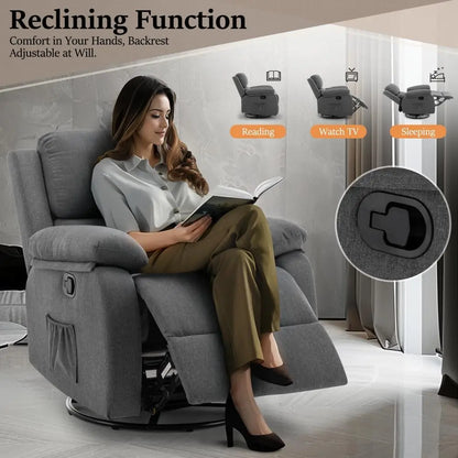 Swivel Rocker Recliner Chair for Comfort and Relaxation