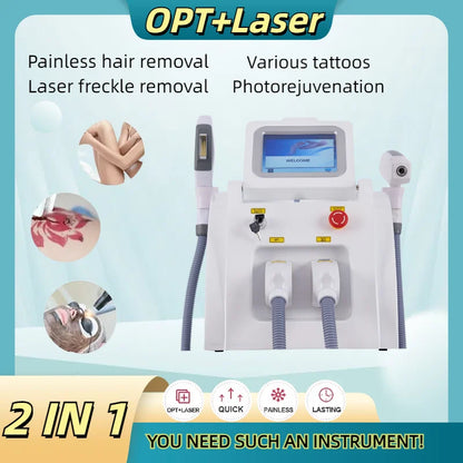 Professional 2-in-1 Laser Hair Removal and Tattoo Removal Machine