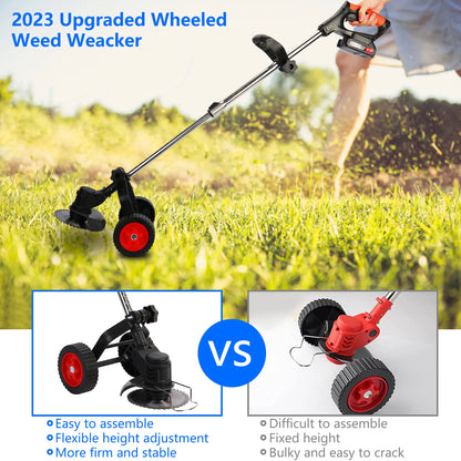 Cordless Electric Lawn Mower and Weed Wacker for Easy Trimming