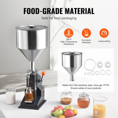 VEVOR A03 Manual Liquid Filling Machine for Water Juice Honey
