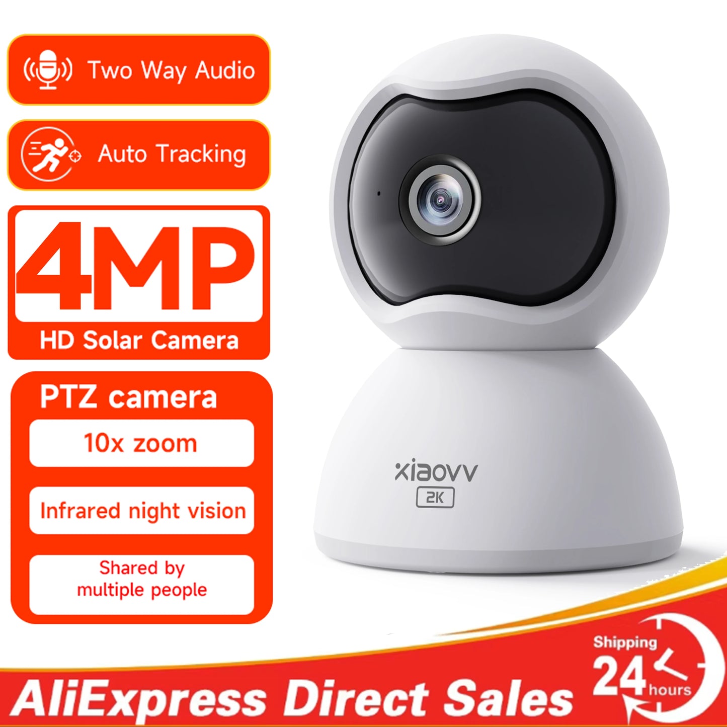 Smart Wireless Indoor Security Camera with Auto Tracking Feature