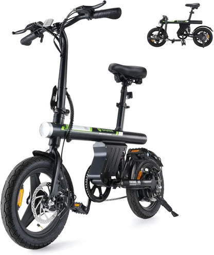 Electric Bike For Adults With Basket 500W Folding Commuter