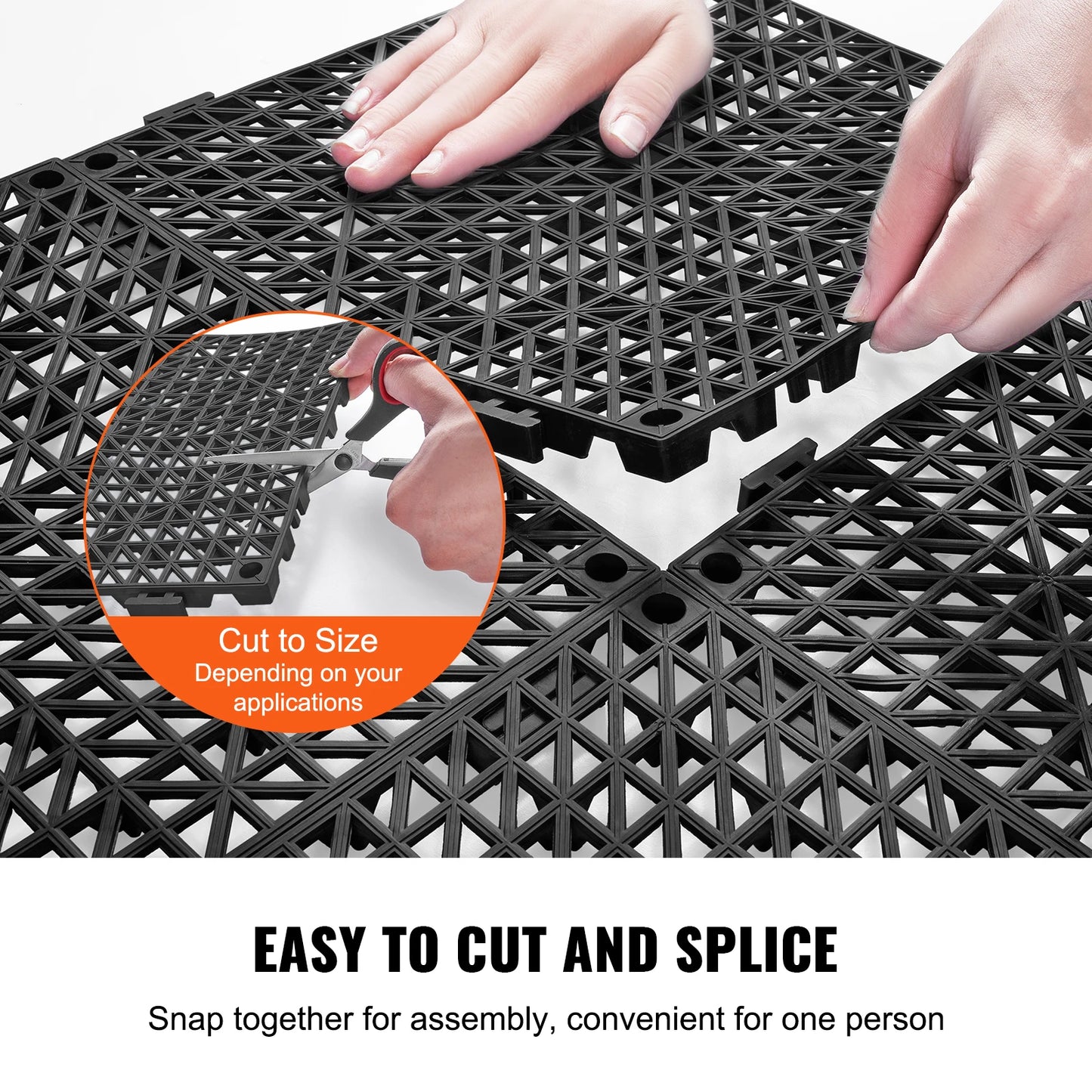 Interlocking PVC Drainage Tiles Non Slip For Bathroom And Pool