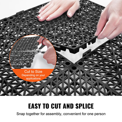 Interlocking PVC Drainage Tiles Non Slip For Bathroom And Pool