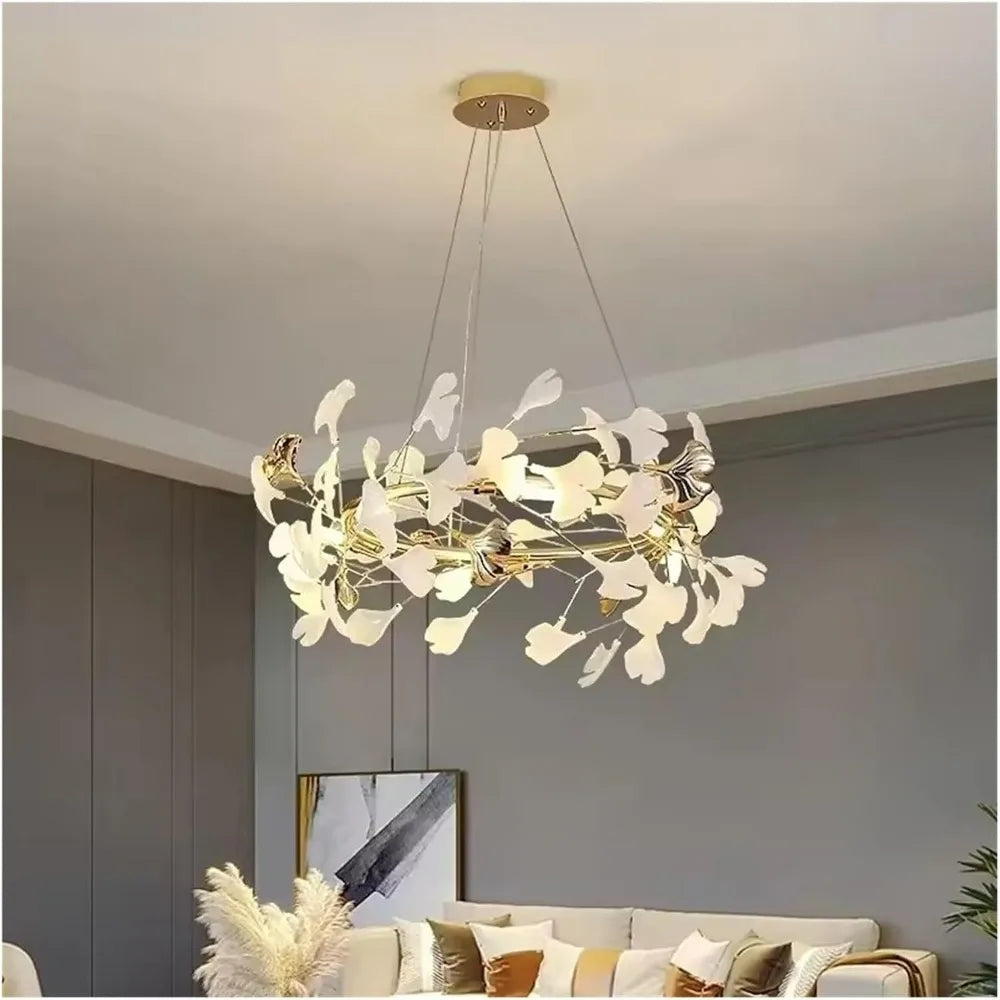 Celling Hanging Light Modern Branch Leaf Ceiling Chandelier