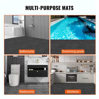 Interlocking PVC Drainage Tiles Non Slip For Bathroom And Pool