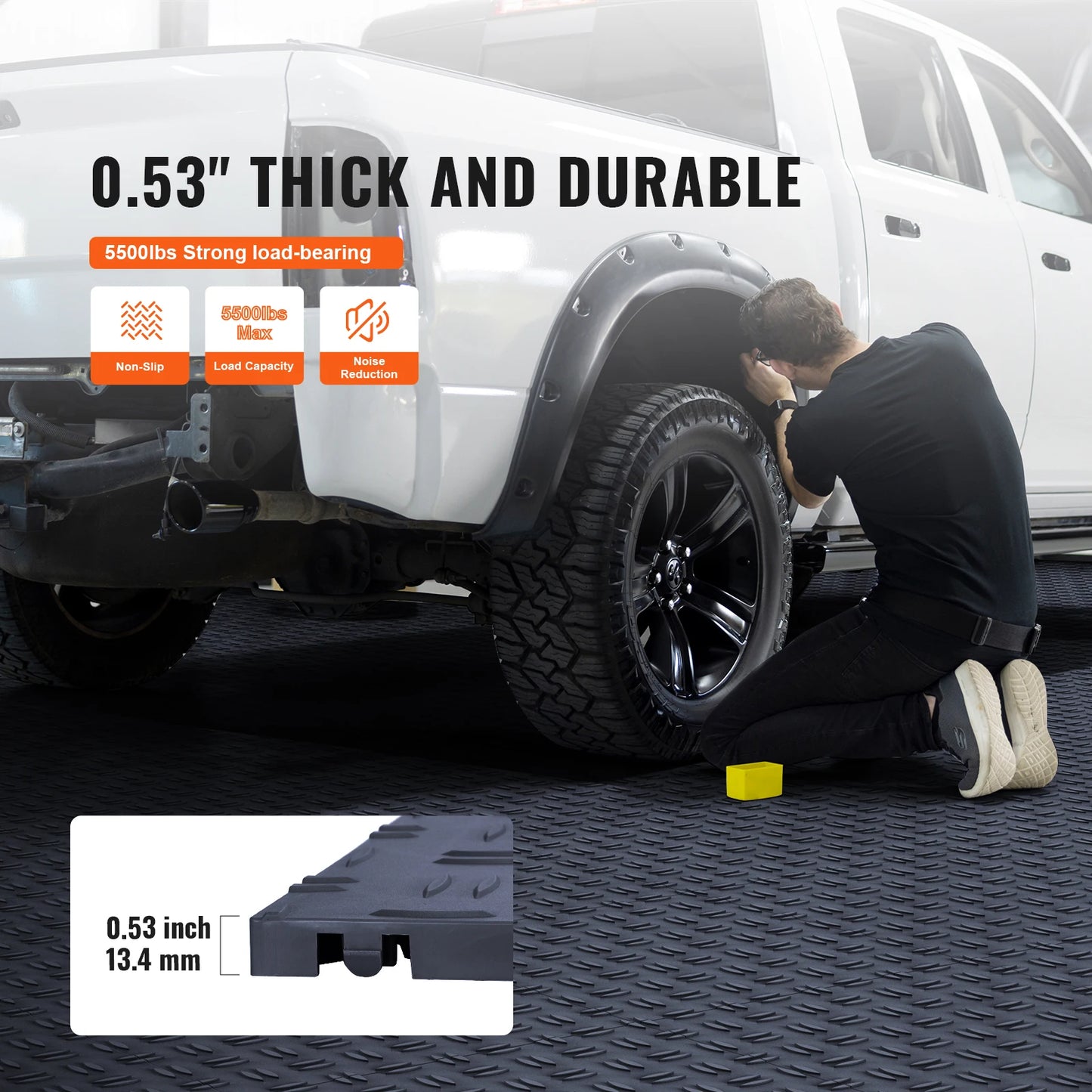 Interlocking Garage Floor Tiles Non Slip Double Sided Texture Pack