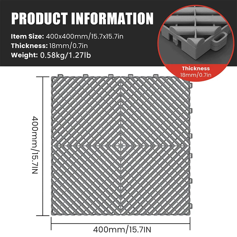 Multi Function Garage Floor Mats for Car Wash and Beauty