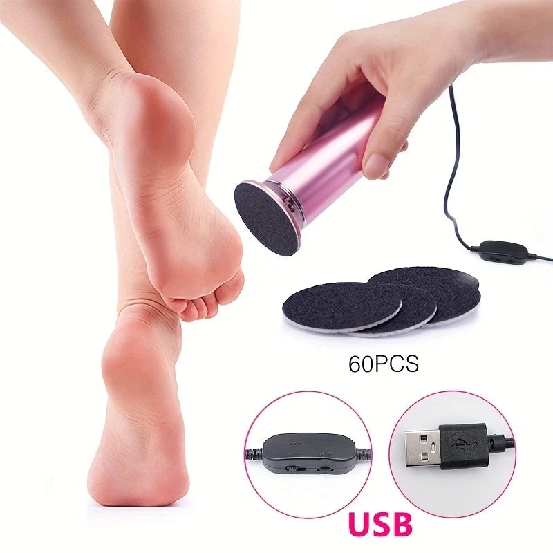 Electric Foot Callus Remover with Adjustable Speed and Sandpaper
