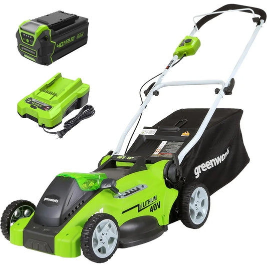 Cordless Lawn Mower With Battery And Charger For Easy Cutting