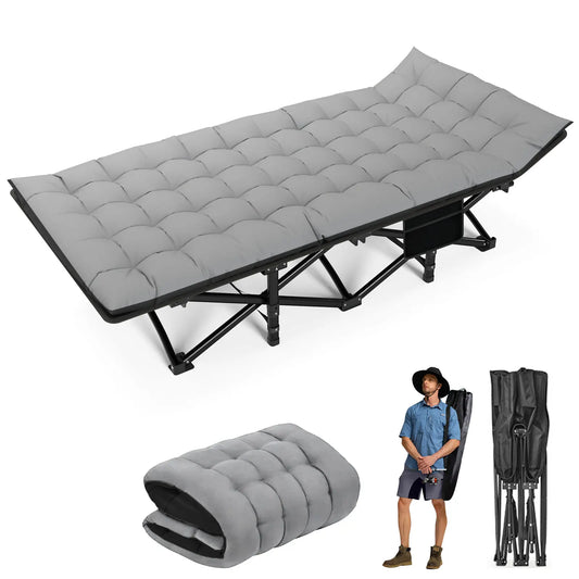 Portable Folding Camping Cot for Outdoor Relaxation and Comfort