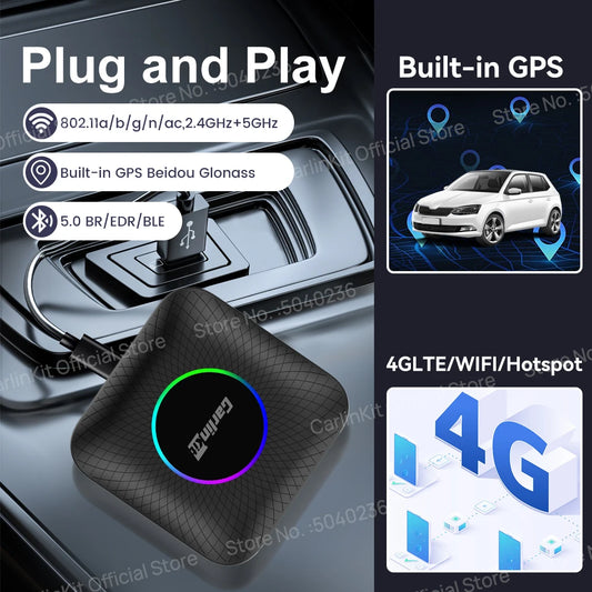 Carlinkit 3 In 1 Android Mini CarPlay Wireless Ai Box