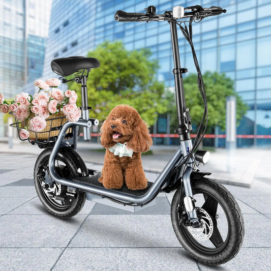 Peak 1200W Electric Scooter for Adults with 14 Inch Tire and 500Wh Battery, 30 Miles Range and 20MPH Top Speed