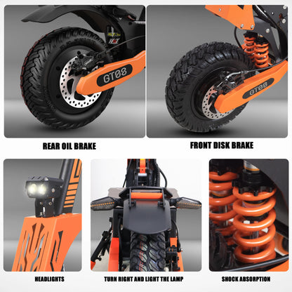 Arwibon Dual Motor Electric Scooter with Off-Road Tires