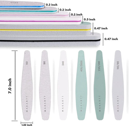 Makartt Professional Nail File and Buffer Set for Acrylic Nails