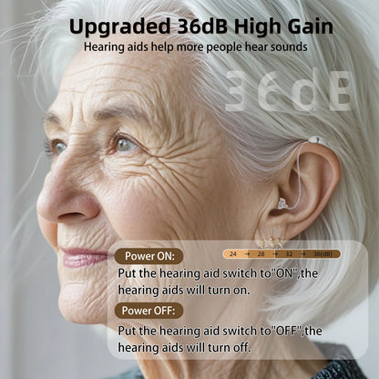 Invisible Rechargeable Hearing Aids for Adults with Volume Control