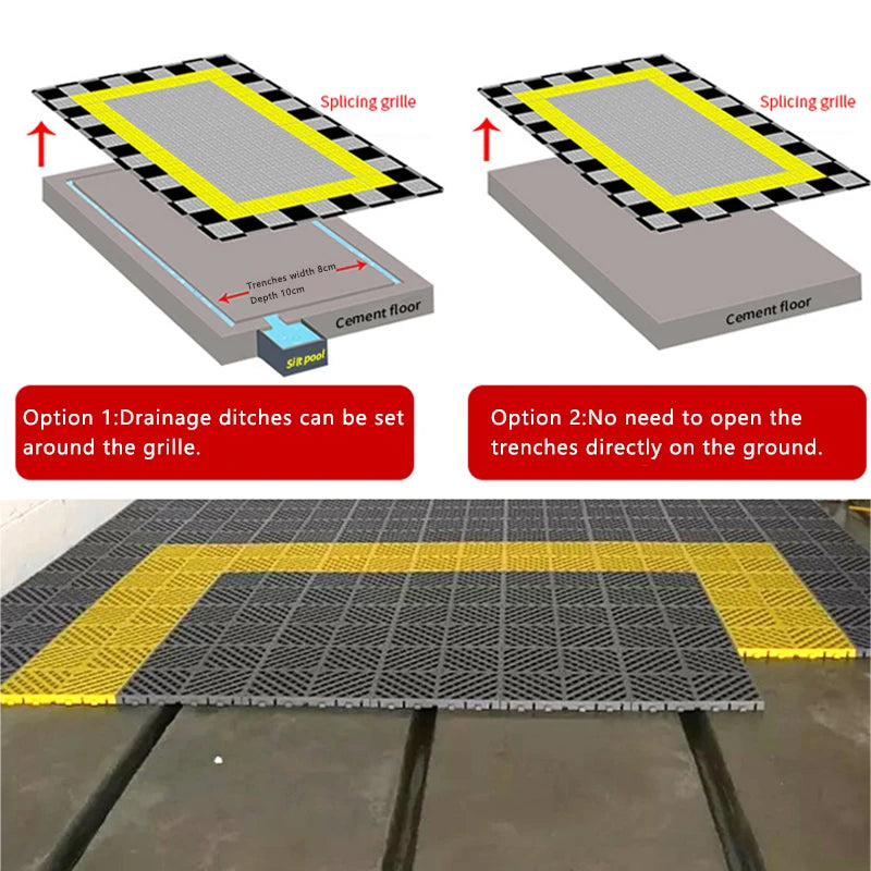 Multi Function Garage Floor Mats for Car Wash and Beauty