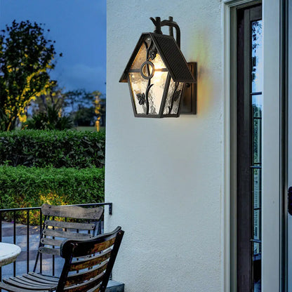Rustic Outdoor Wall Light Lantern Wall Mounted Sconce Lamp