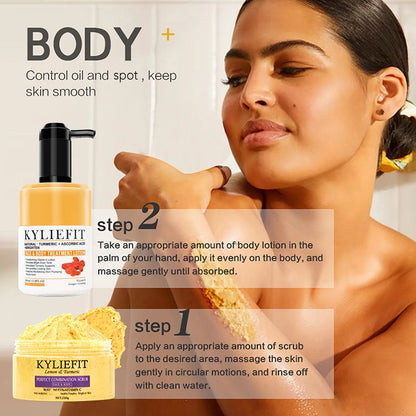 AILKE Organic Turmeric Skin Care Set for Acne and Skin Tone