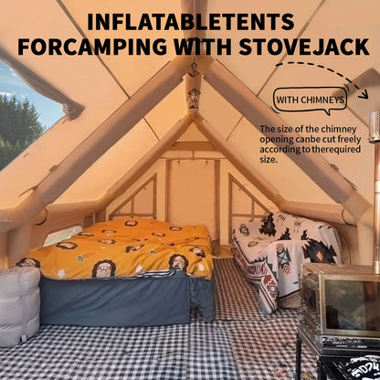 Inflatable Camping Tent with Easy Setup and Hand Pump