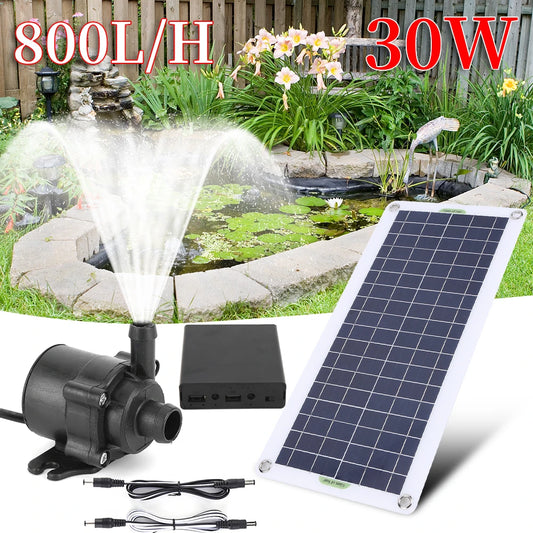 30W 18V Solar Power Panel Water Pump Garden Decoration