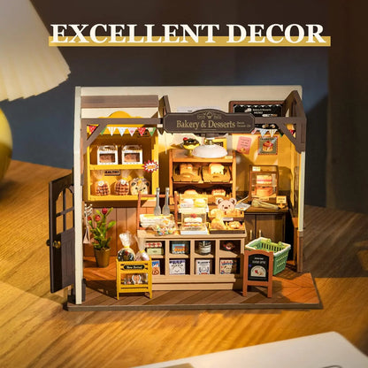 Robotime Rolife Becka's Baking House DIY Miniature Dollhouse Kit