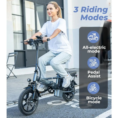 750W Peak Folding Electric Bike with Removable Battery and Speed