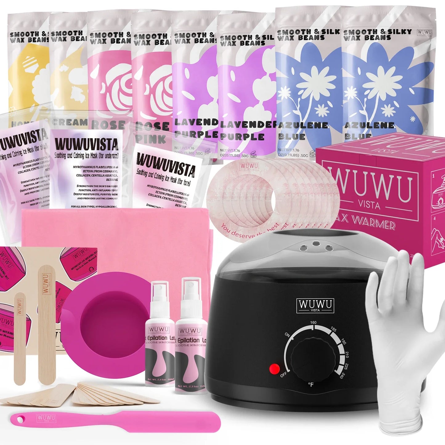 WUWUVISTA Complete Waxing Kit for Effortless Hair Removal