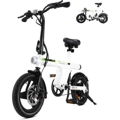 Electric Bike For Adults With Basket 500W Folding Commuter