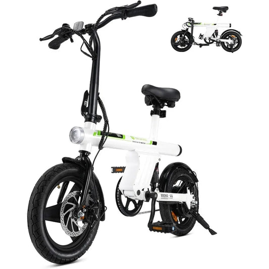 Electric Bike For Adults With Basket 500W Folding Commuter