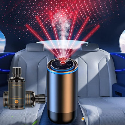 Smart Car Air Freshener with Star Projector & Essential Oil Diffuser