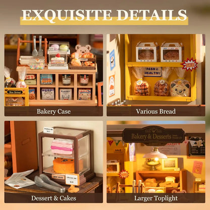Robotime Rolife Becka's Baking House DIY Miniature Dollhouse Kit