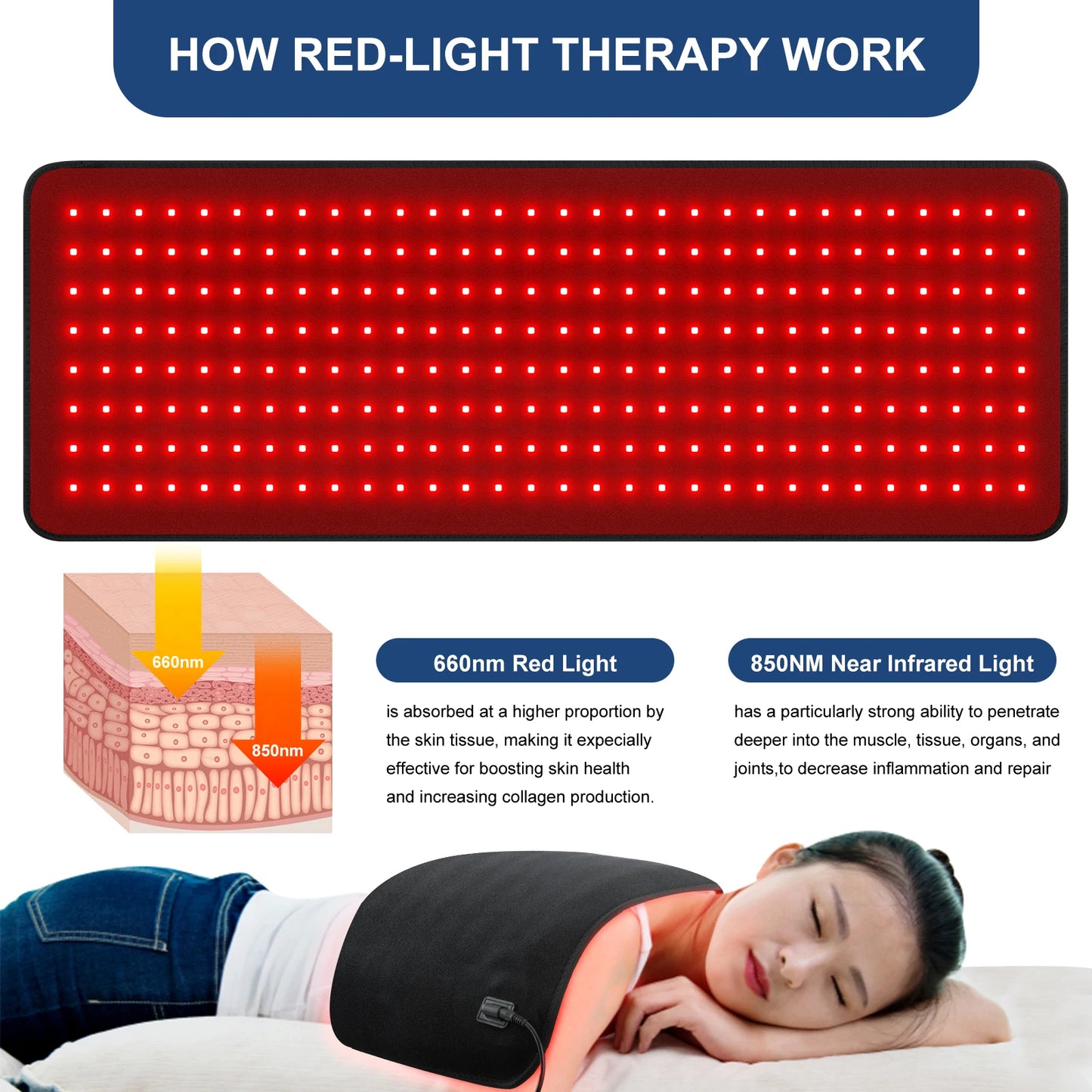 Red Light Therapy Mat for Full Body Relaxation and Healing
