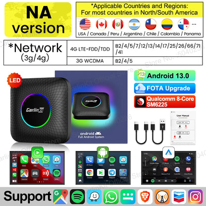Carlinkit 3 In 1 Android Mini CarPlay Wireless Ai Box