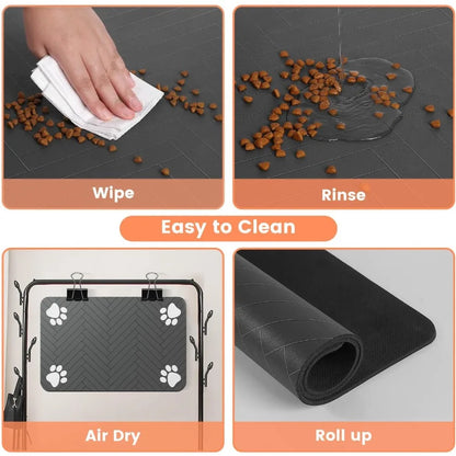 Absorbent Pet Feeding Mat for Easy Cleanups and Quick Drying