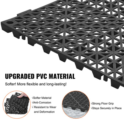 Interlocking PVC Drainage Tiles Non Slip For Bathroom And Pool